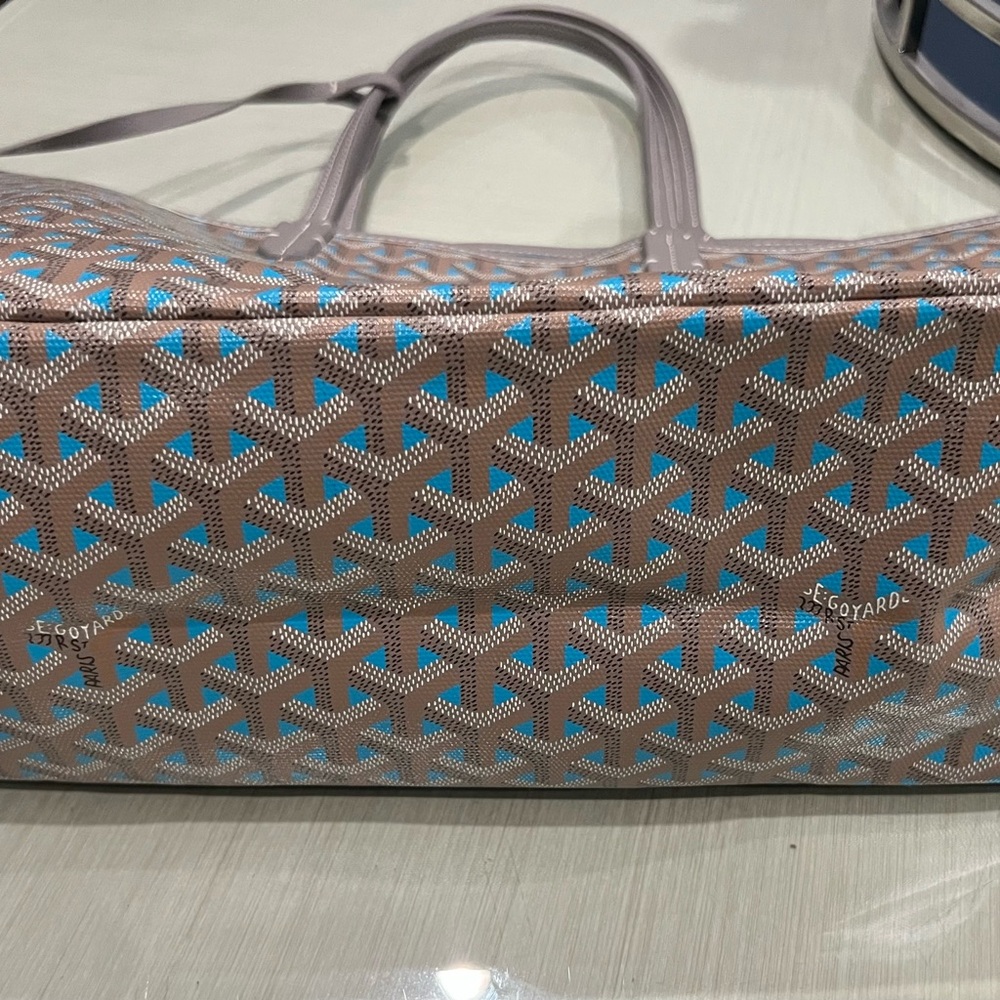 Brown and Blue Patterned Tote - Picture 3 of 7